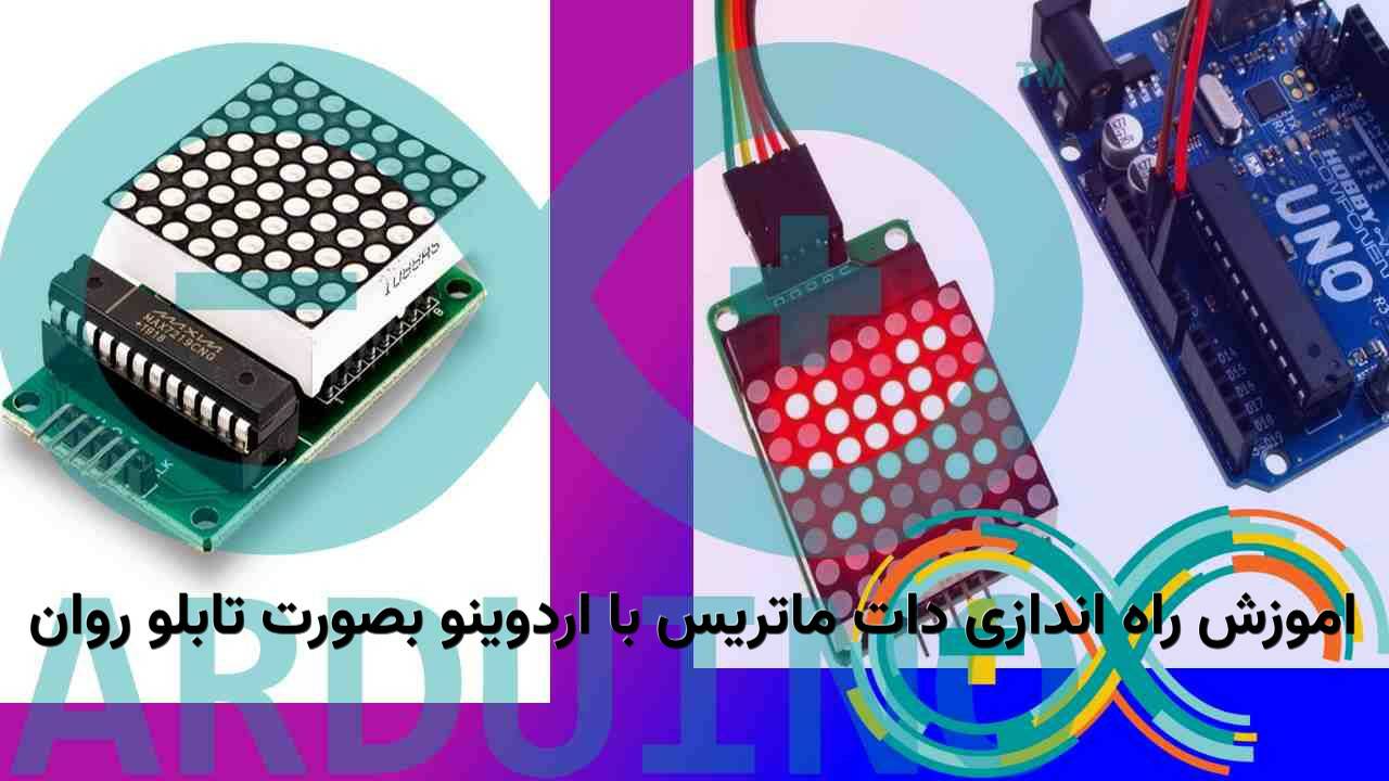 اموزش راه اندازی ماژول دات ماتریس با اردوینو Mega 2560